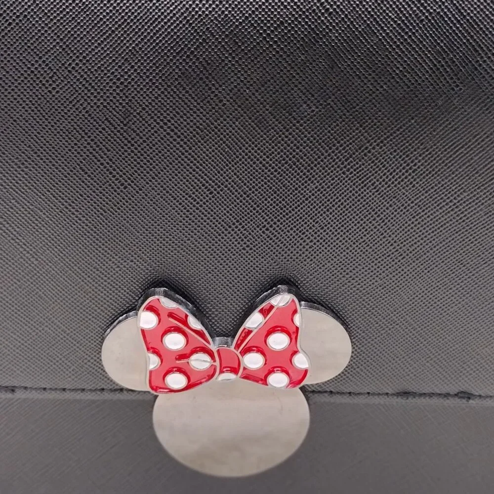 Disney Minnie Mouse Crossbody Bag | Black Saffiano Purse, Park & Streetwear - Picture 3 of 6